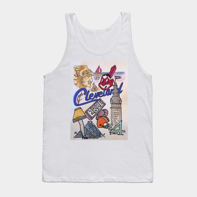 All Things Cleveland Tank Top by Darrell T Smith Art & Design